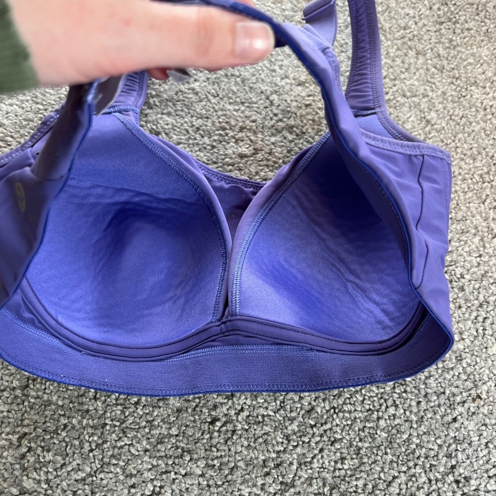 Lululemon Run Times Sports Bra Womens 32D Purple High Support Padded Adjustable - Picture 6 of 12
